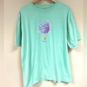 Teddy the Dog “ Breathe” green t shirt size L